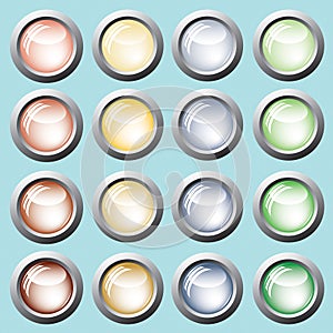 Colored buttons. Vector.