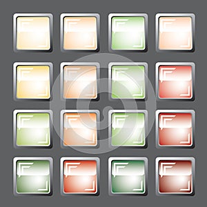 Colored buttons. Vector.