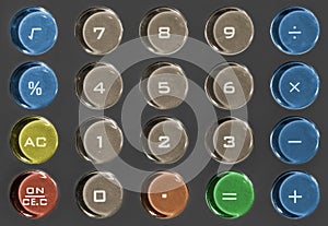 Colored Calculator Keyboard