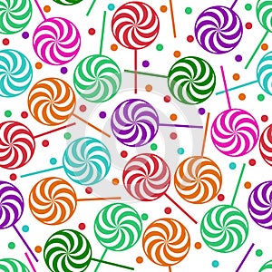 Colored candies. Seamless background for fabrics