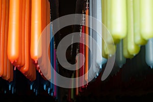 Colored candles in production