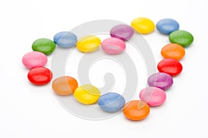 Colored candy heart