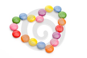 Colored candy heart