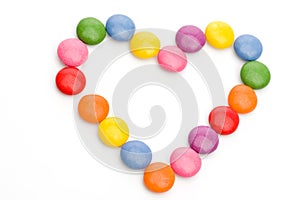 Colored candy heart