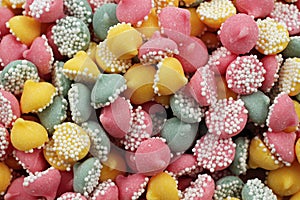 Colored Candy Mints In Macro