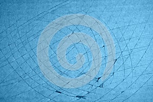 Colored cardboard damaged by cuts