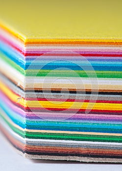 Colored cardboard stack