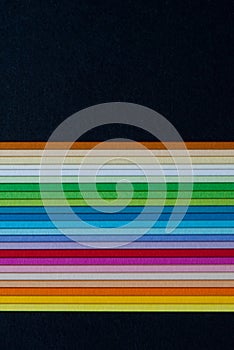 Colored cardboard stack