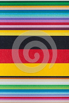 Colored cardboard stack