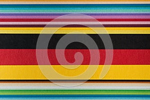 Colored cardboard stack