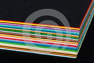 Colored cardboard stack