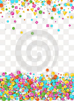 Colored carnaval confetti background