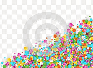 Colored carnaval confetti background