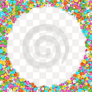 Colored carnaval confetti background