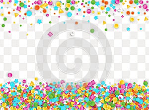 Colored carnaval confetti background photo