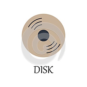 colored CD disk icon. Element of web icon for mobile concept and web apps. Detailed colored CD disk icon can be used for web and