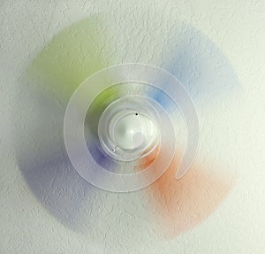 Colored Ceiling Fan in Motion