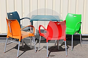 Colored chairs