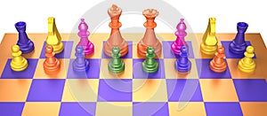 Colored chess game