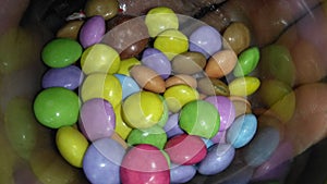 Colored chocolate balls