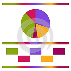 colored circle parts. Infographic element. Vector illustration. Stock image.