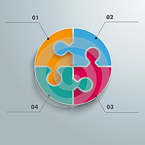 Colored Circle Puzzle Infographic