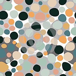 Colored circle seamless pattern. Vector