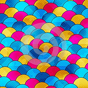 Colored circles abstract geometric background vector illustration