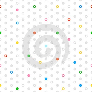 Colored circles, donuts seamless pattern