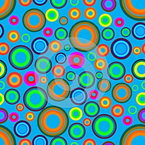 Colored circles seamless pattern