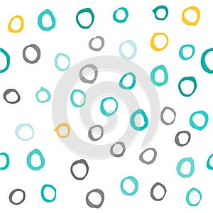 Colored circles seamless pattern