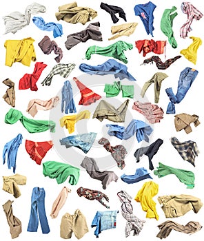 Colored clothes in the fall