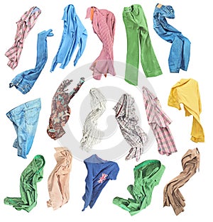 Colored clothes in the fall