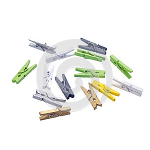 Colored clothespines