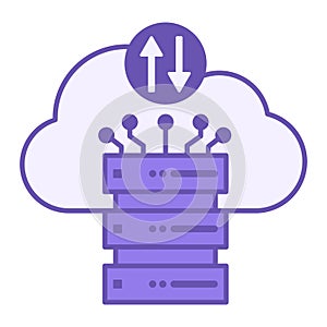 Colored Cloud Storage Icon.