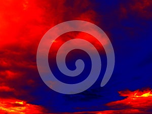 Colored clouds infrared