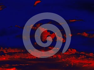 Colored clouds infrared