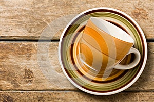 Colored Coffee Cup with Saucer