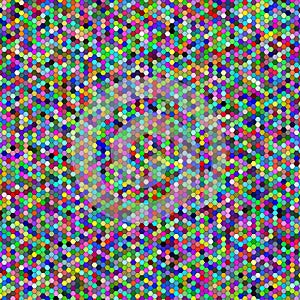Colored colored hexagons