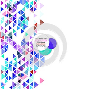 Colored colorful triangular background. Polygonal style. eps 10