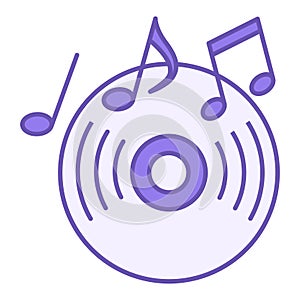 Colored Compact Disk Icon.