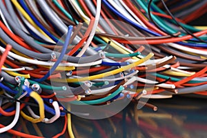 Colored computer electric cables