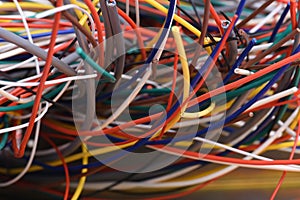 Colored computer electric cables