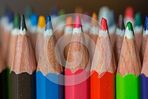 Colored crayon tips