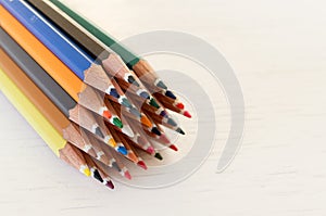 Colored crayon tips