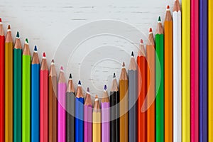 Colored crayon tips