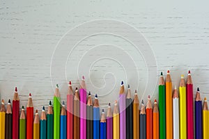 Colored crayon tips