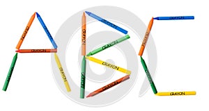 Colored Crayons ABC