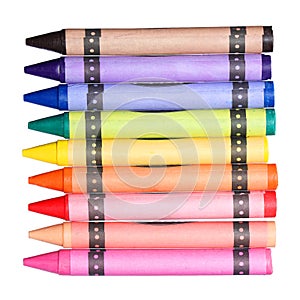 Colored Crayons isolated