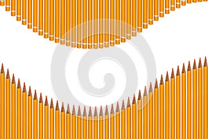 Colored crayons wave